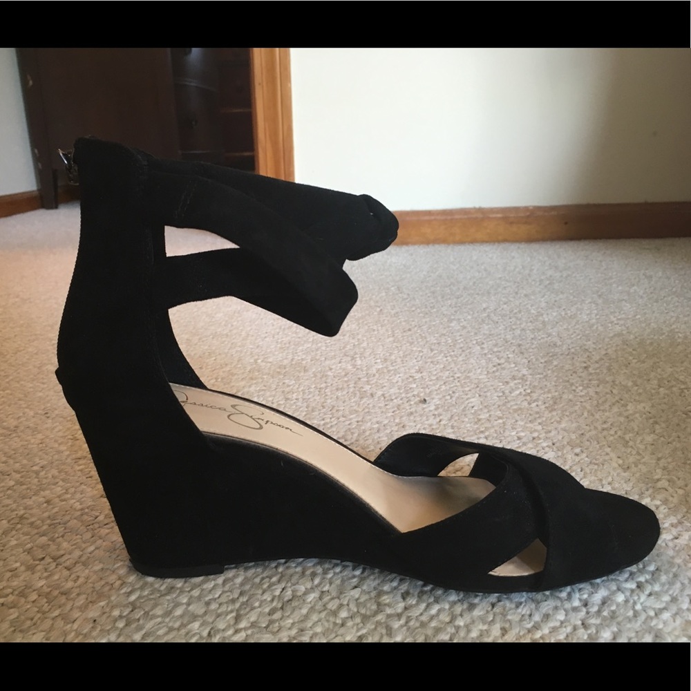 Jessica Simpson Camile high heel black suede sz10 - Picture 7 of 7